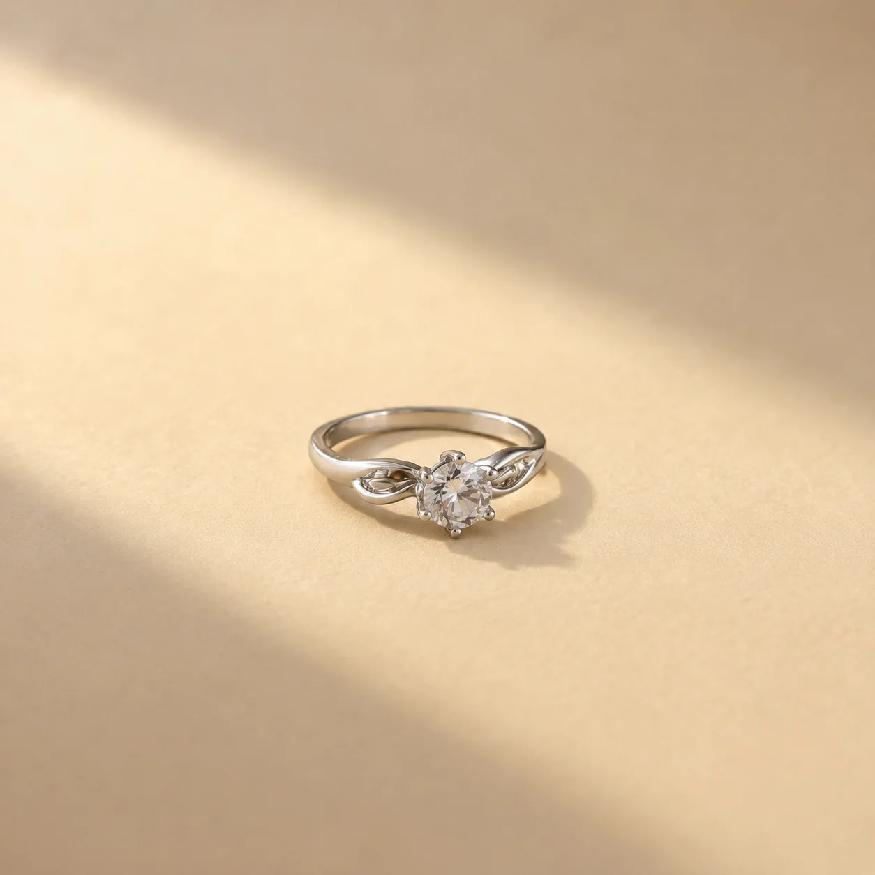 Celtic Knot Solitaire CZ Ring