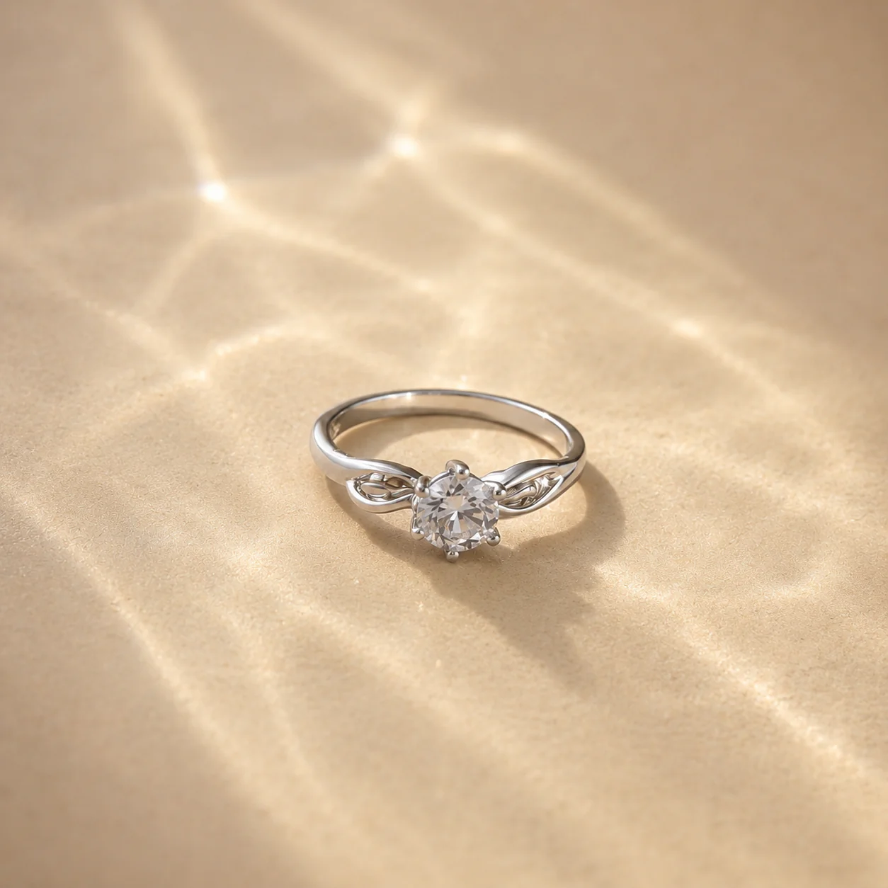 Celtic Knot Solitaire CZ Ring - Image 2