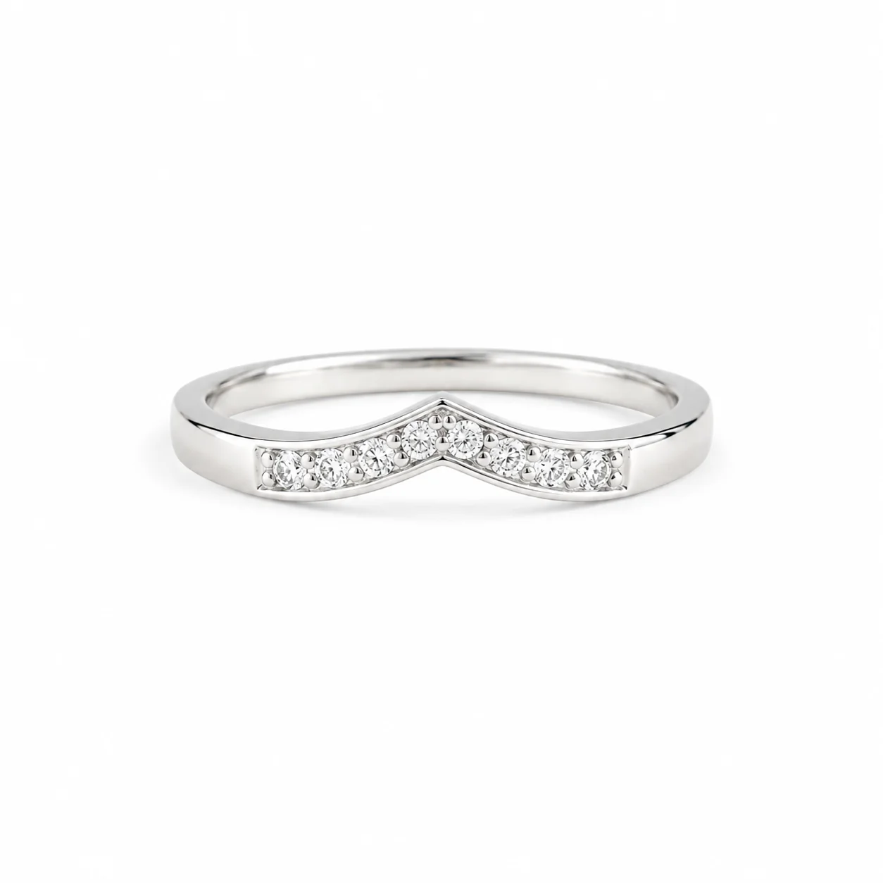 Chevron Pave CZ Band Ring - Image 2
