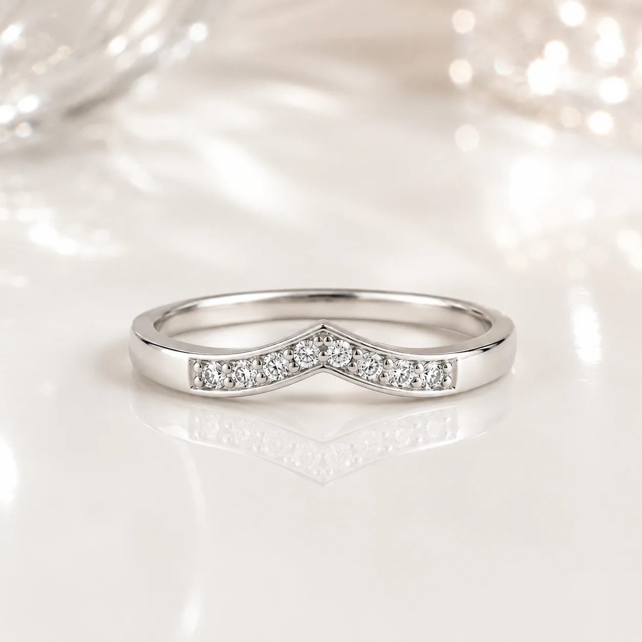 Chevron Pave CZ Band Ring - Image 3