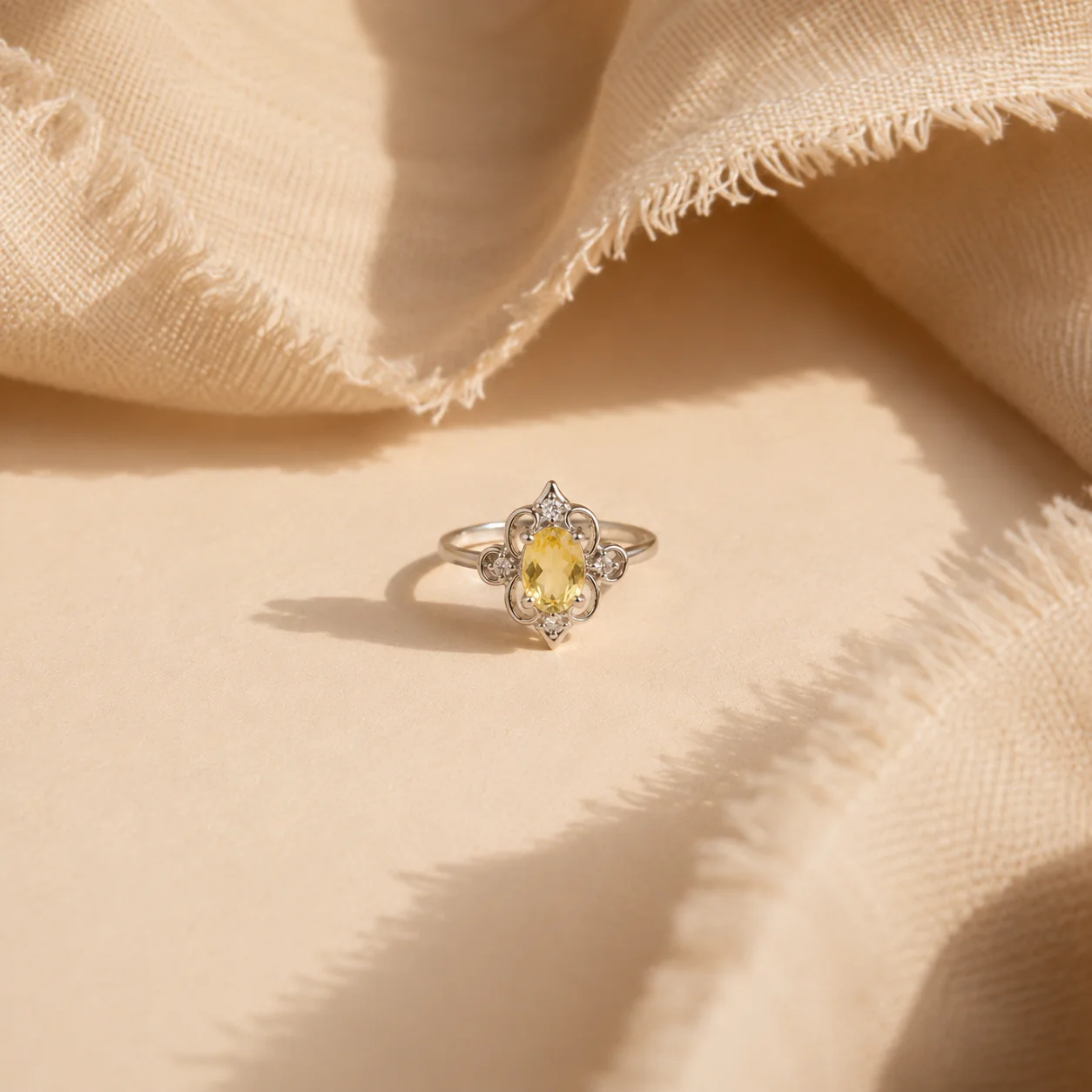 Citrine Blossom Vintage Ring