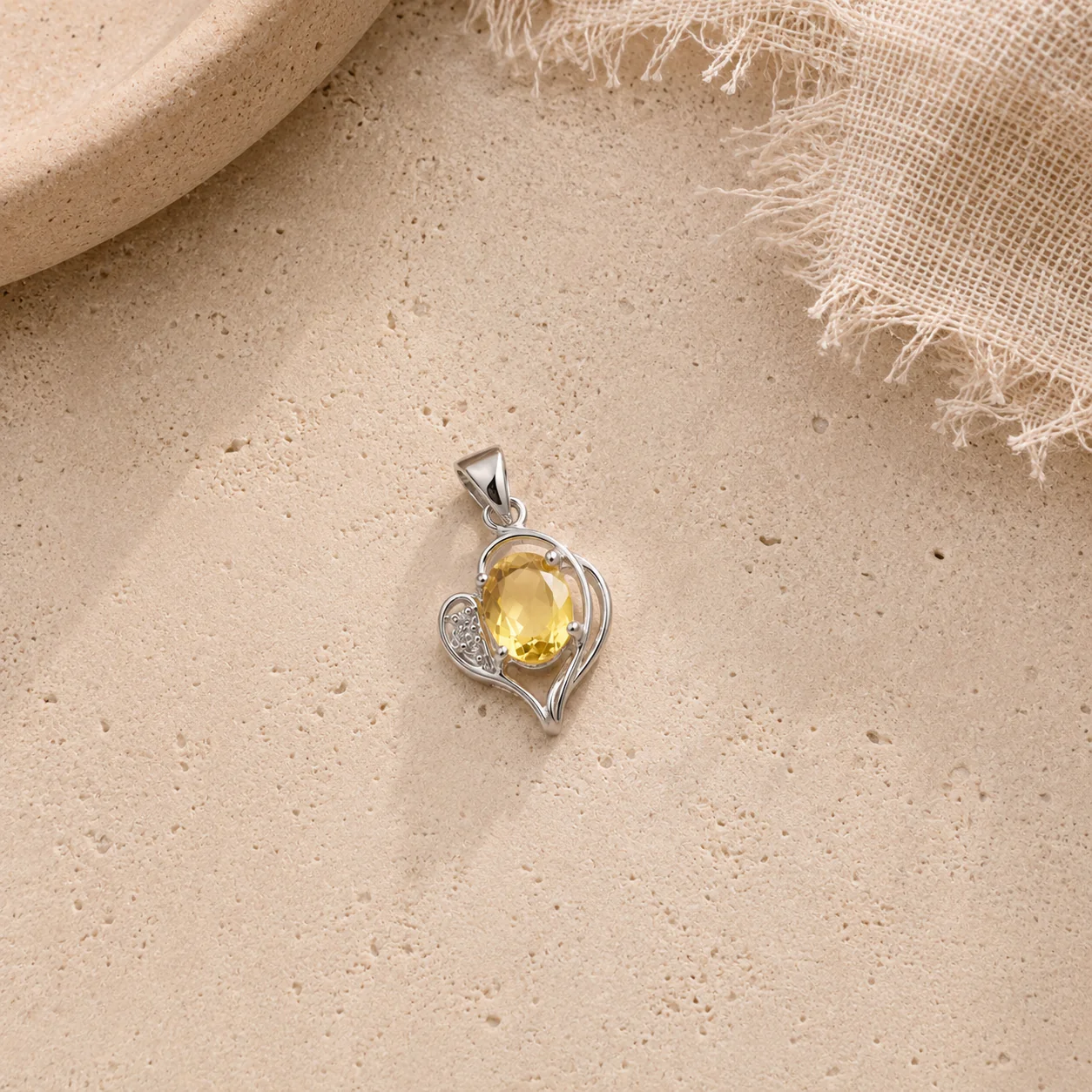 Lemon Quartz Cluster Charm - Image 3