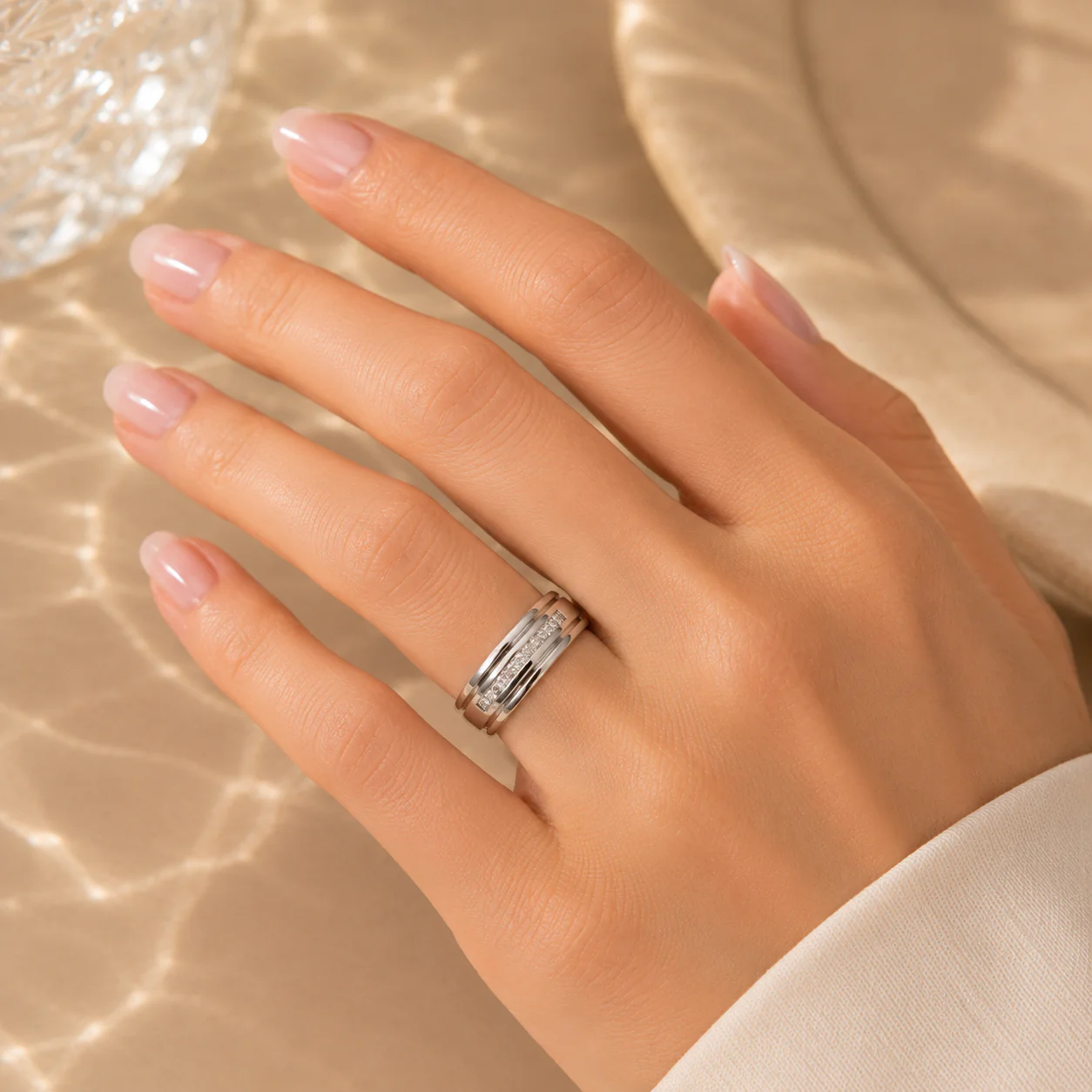 Classic CZ Band Ring - Image 4