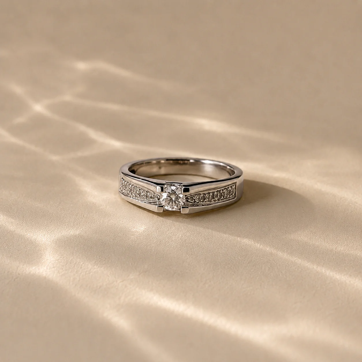 Classic Solitaire White CZ Ring - Image 3