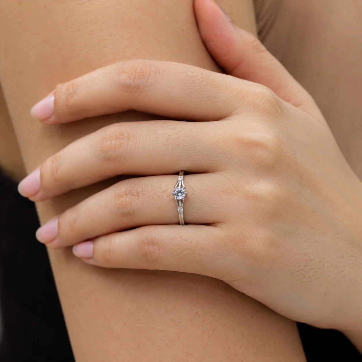 Classic Three Stone CZ Ring - Image 2