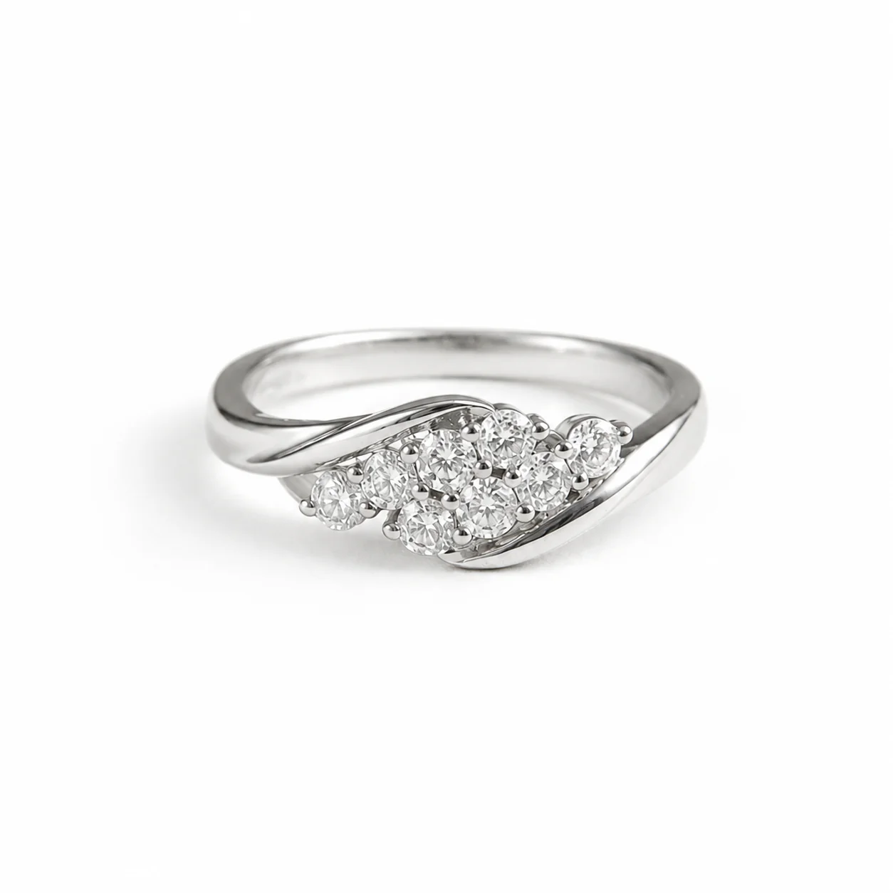 Cluster Leaf CZ Ring - Image 4