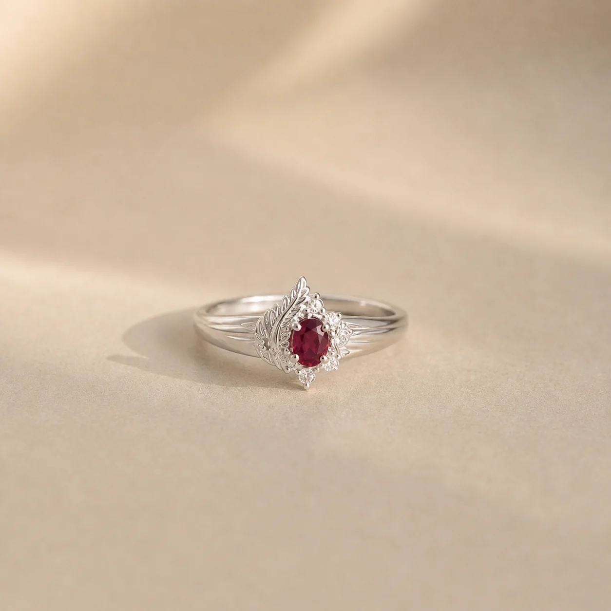 Crimson Feather Ring - Image 2