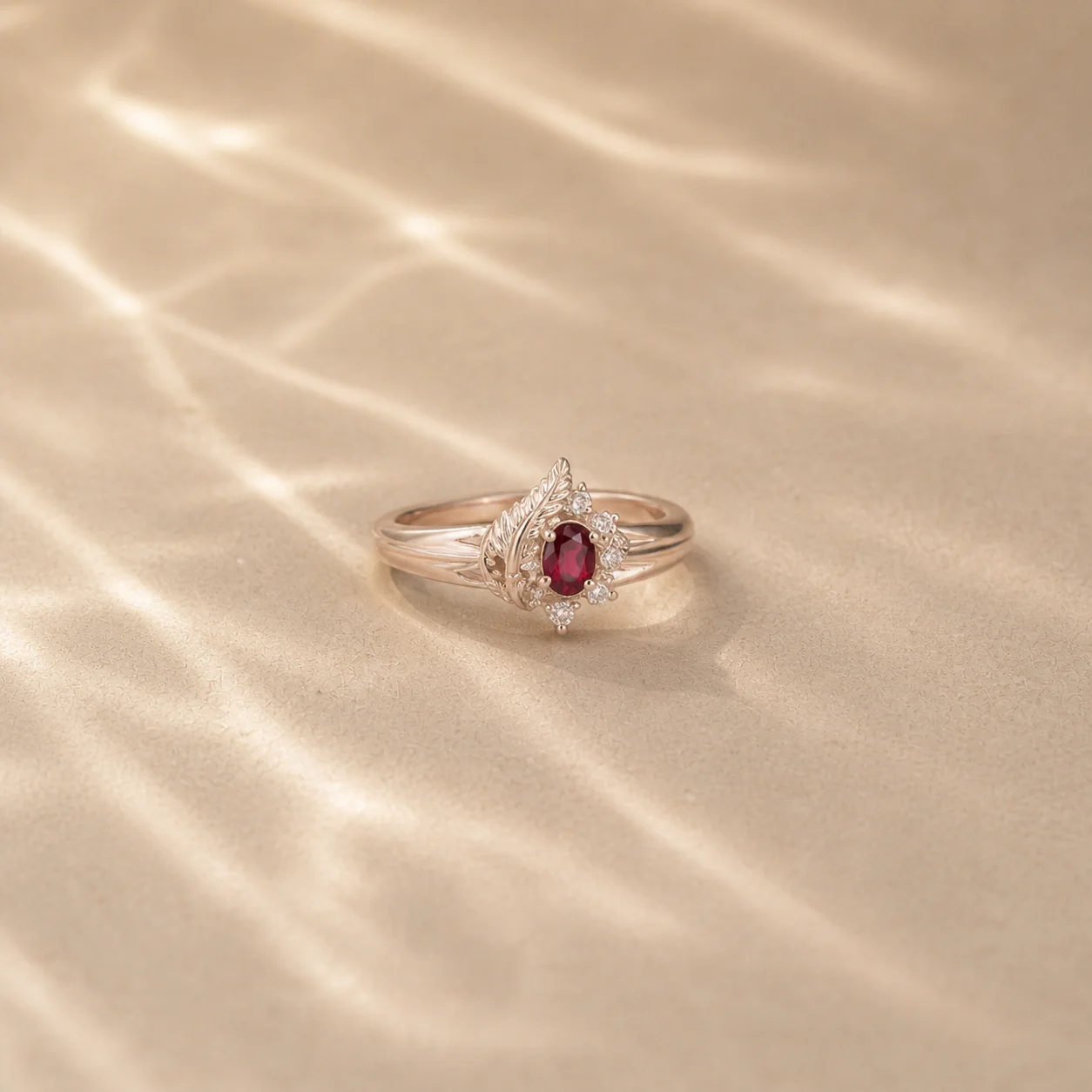 Crimson Feather Ring - Image 3