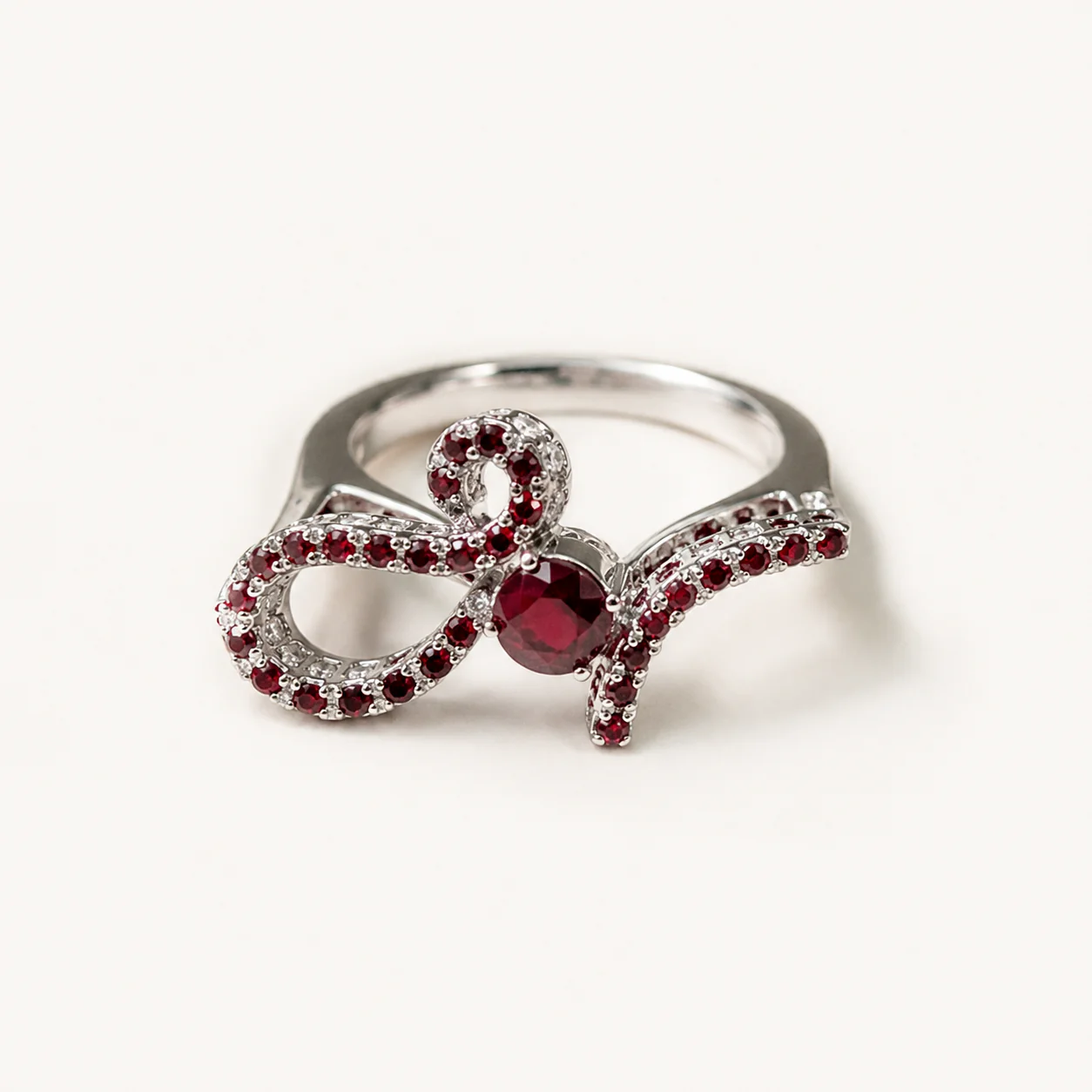 Crimson Infinity Garnet Ring - Image 3