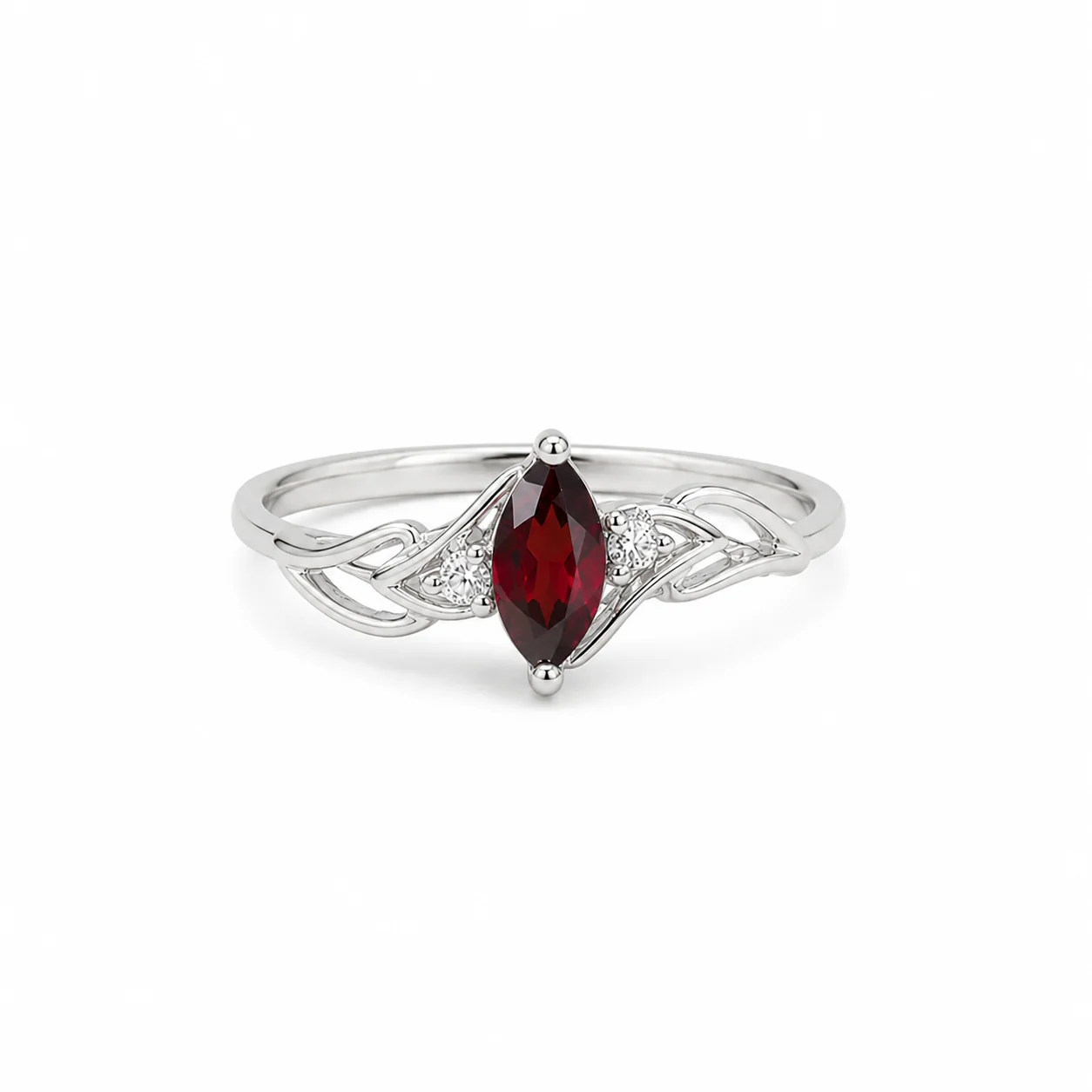 Crimson Vine Garnet Ring - Image 4