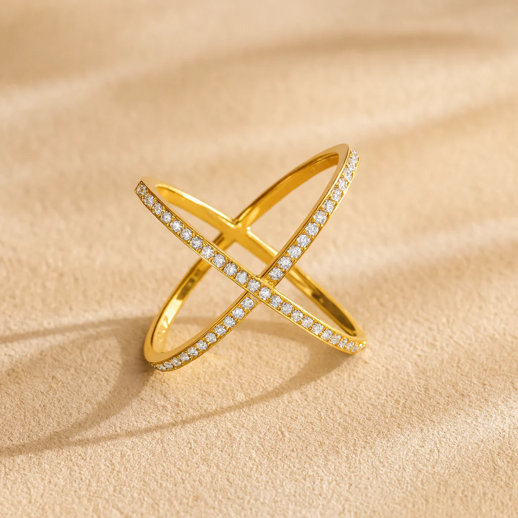 Criss Cross Diamond Ring - Image 2
