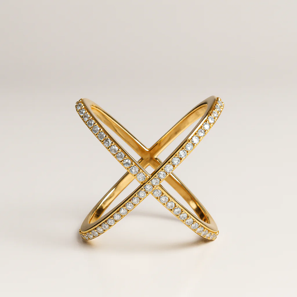 Criss Cross Diamond Ring - Image 4