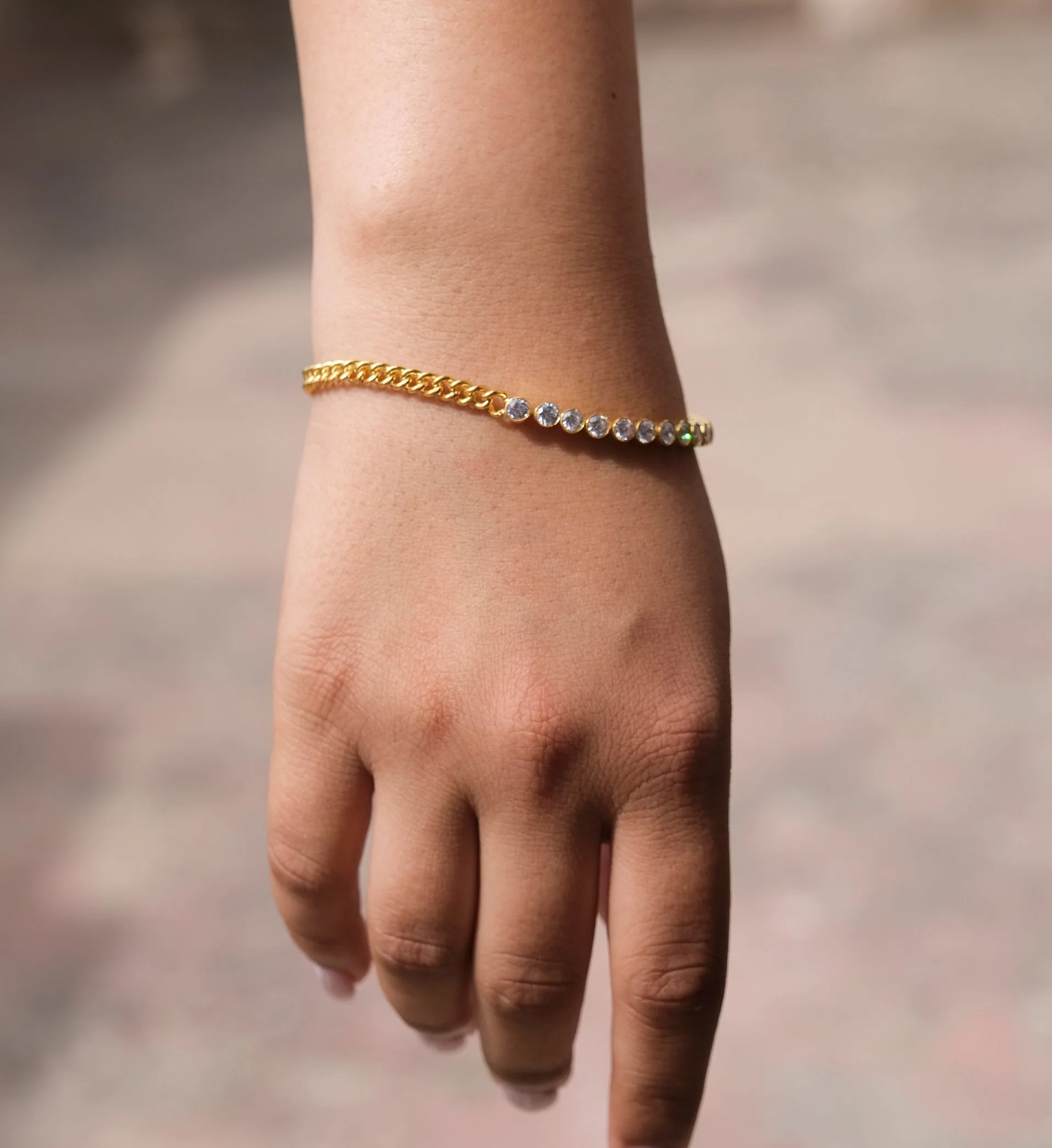 Curb Diamond Tennis Bracelet - Image 3