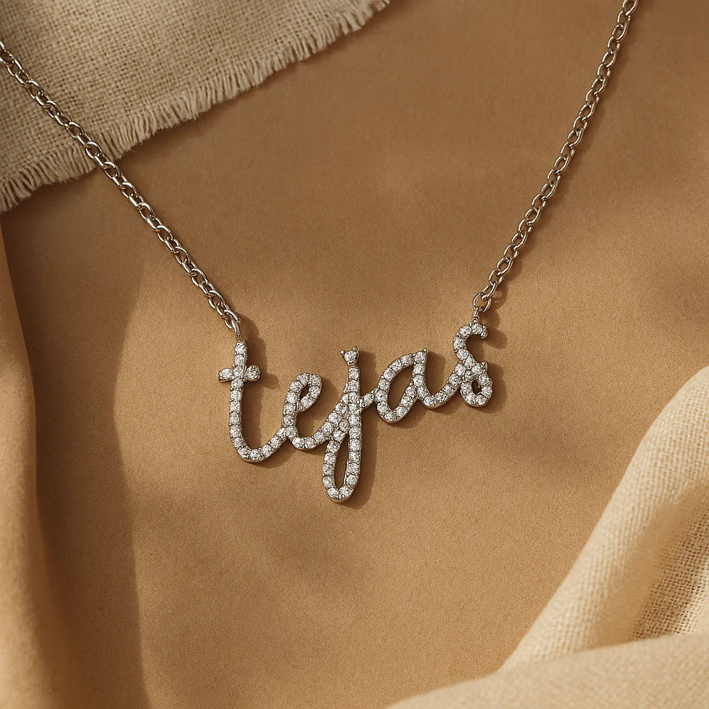 Cursive Diamond Necklace - Image 2