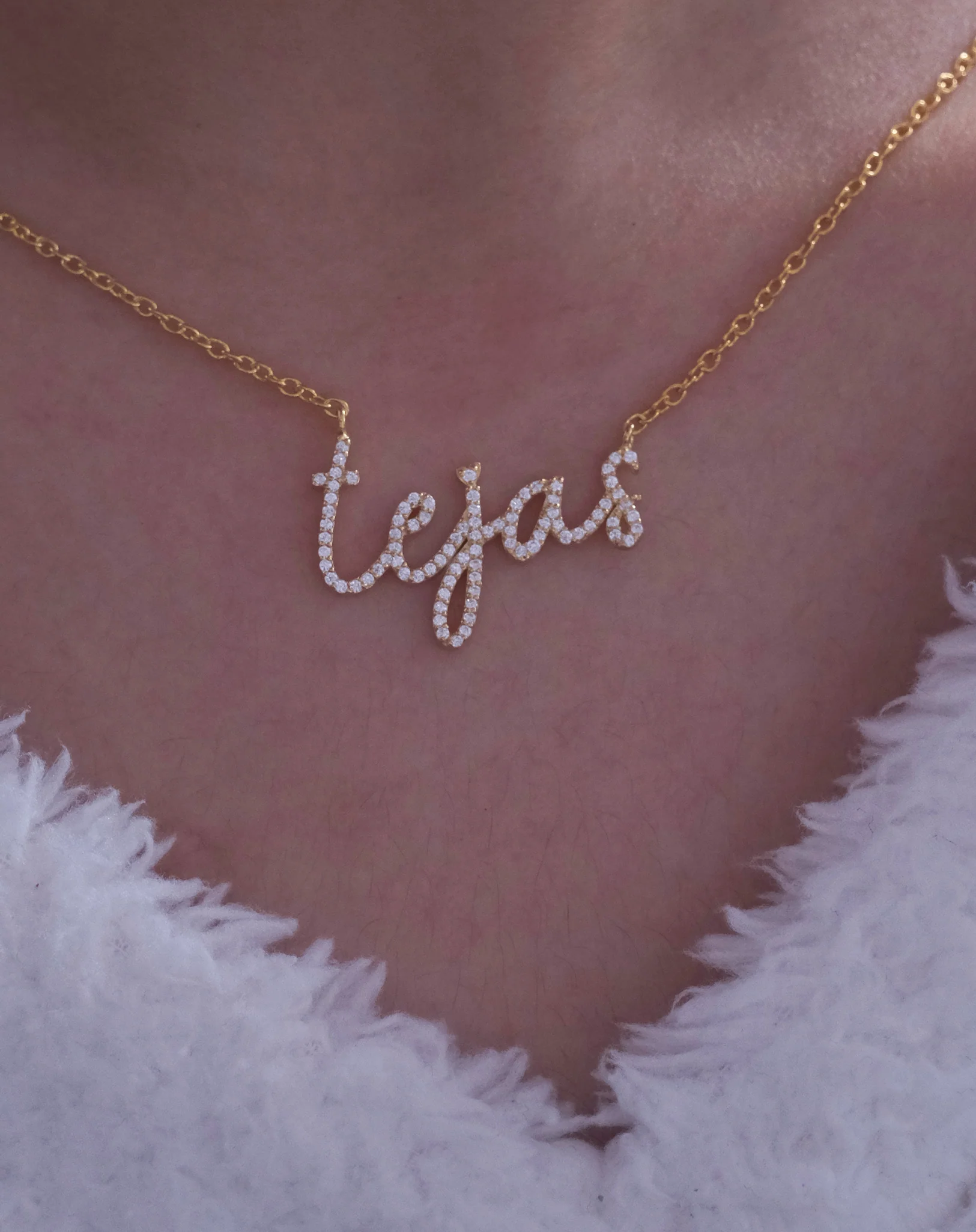 Cursive Diamond Necklace - Image 3