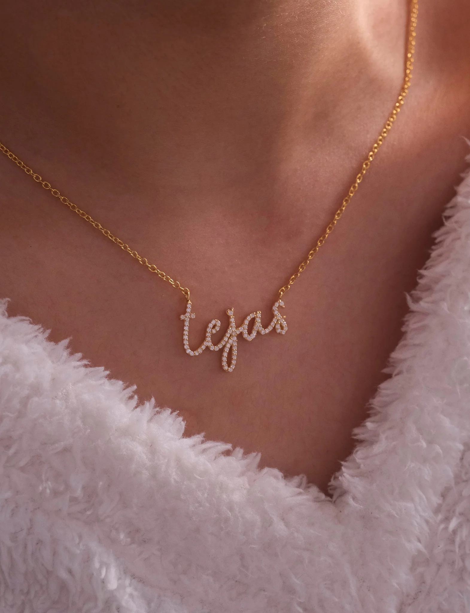 Cursive Diamond Necklace - Image 5