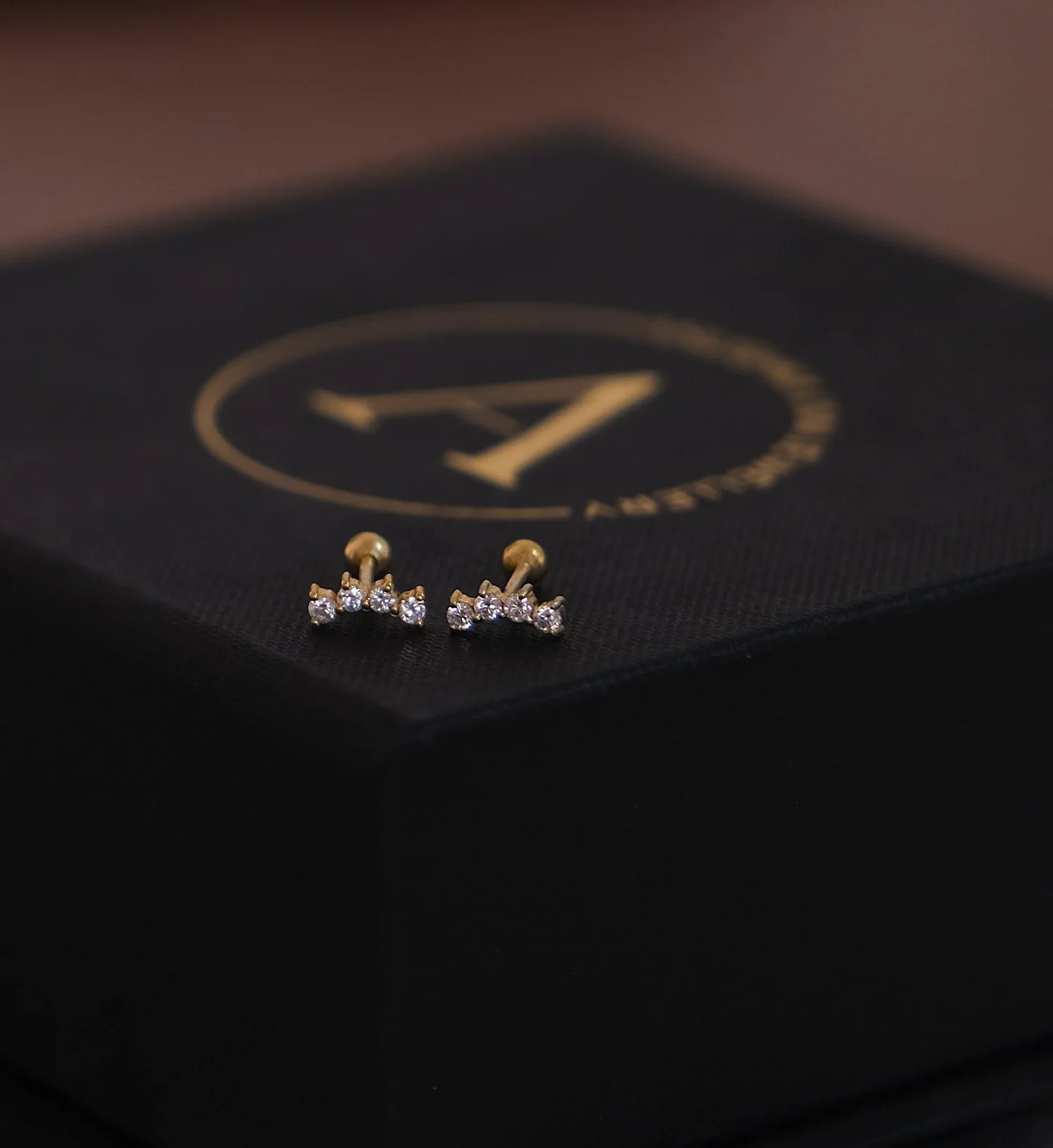 Curved Diamond Studs - Image 5