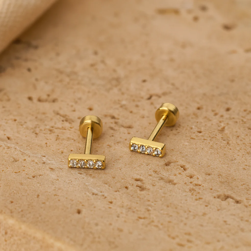 Diamond Bar Studs - Image 2