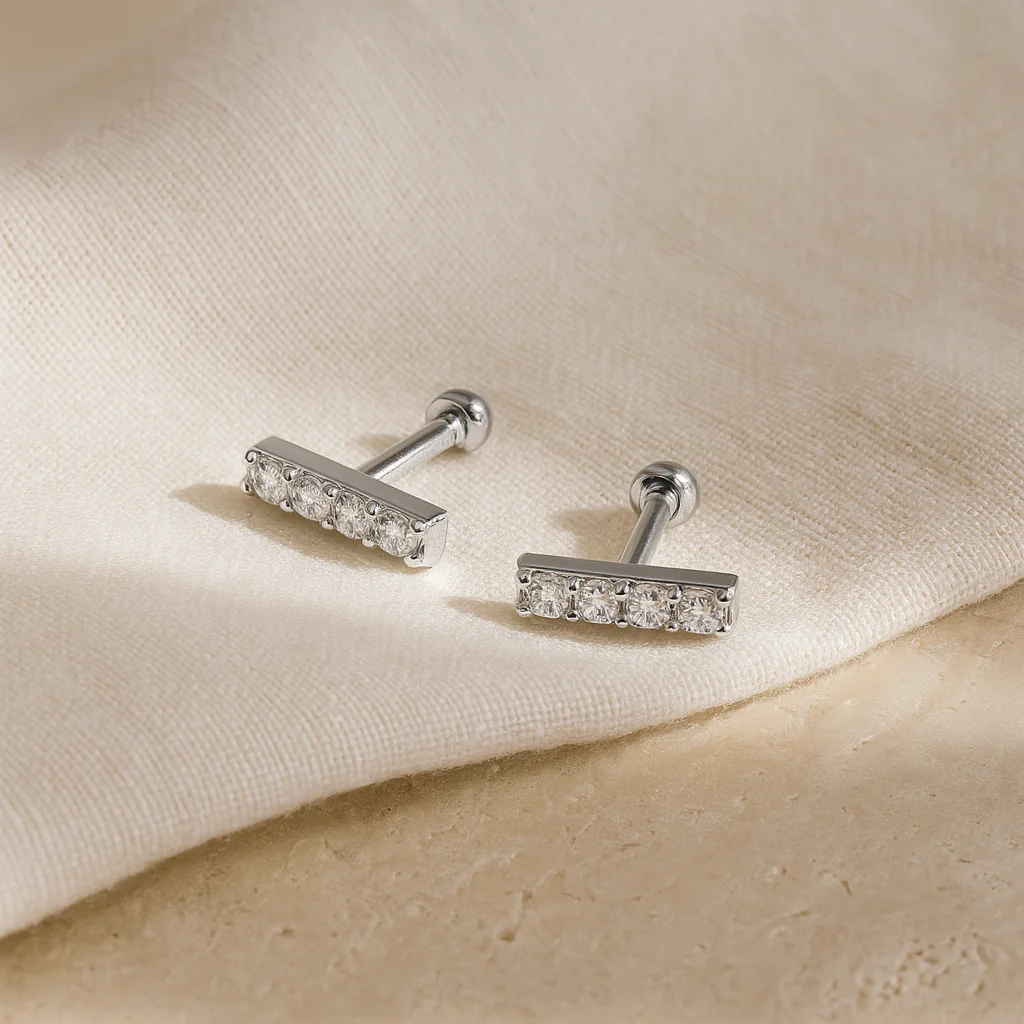 Diamond Bar Studs - Image 3