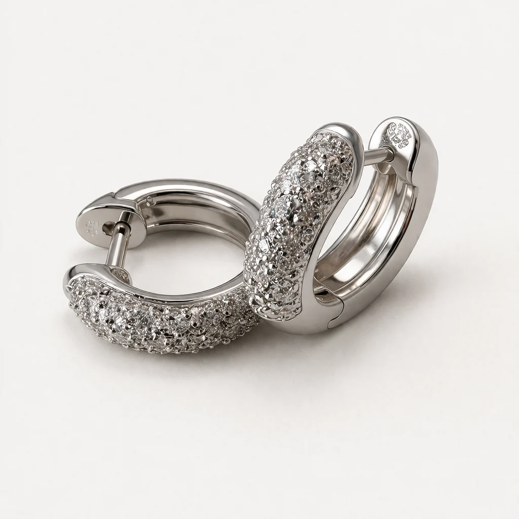 Diamond Dust Huggies - Image 4