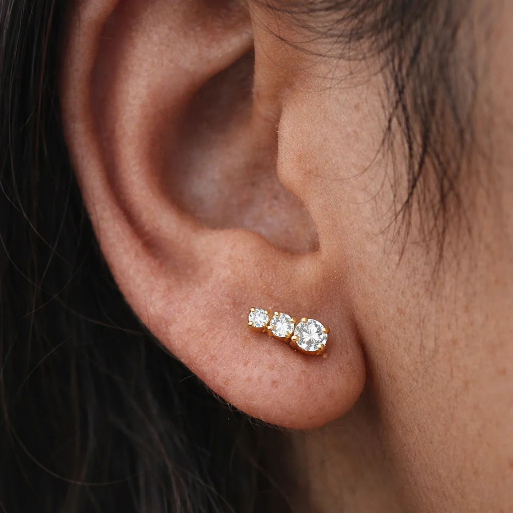 Diamond Line Studs
