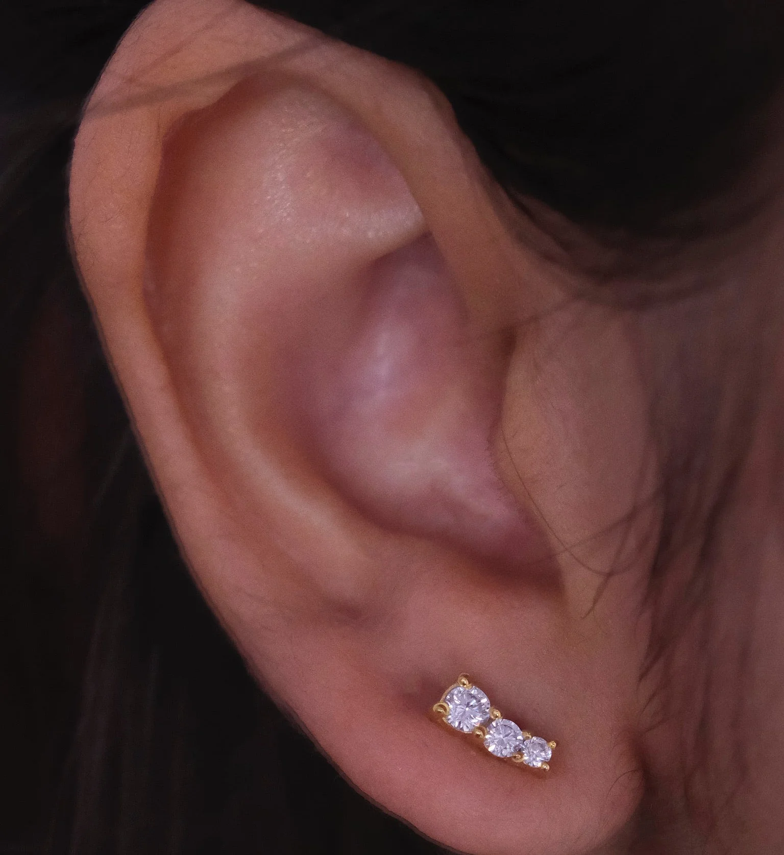 Diamond Line Studs - Image 3