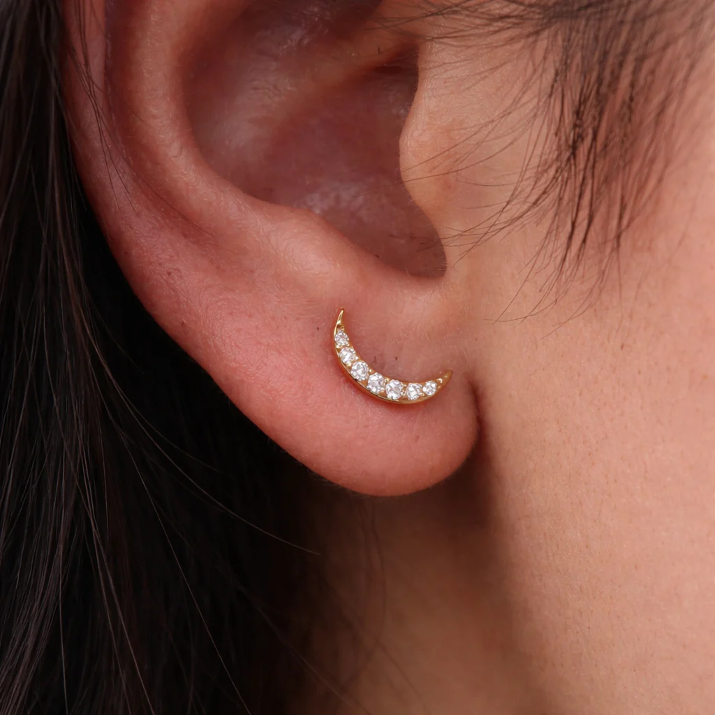 Diamond Lunar Studs