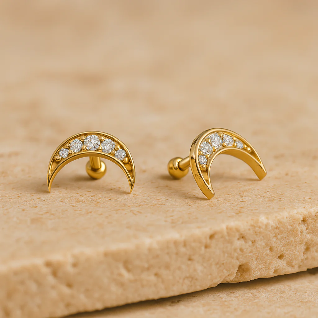 Diamond Lunar Studs - Image 2