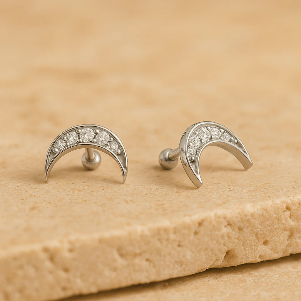 Diamond Lunar Studs - Image 3