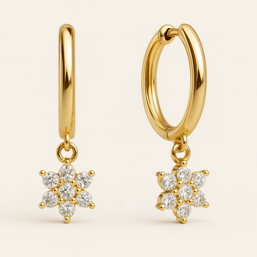 Diamond Micro Star Huggie - Image 5