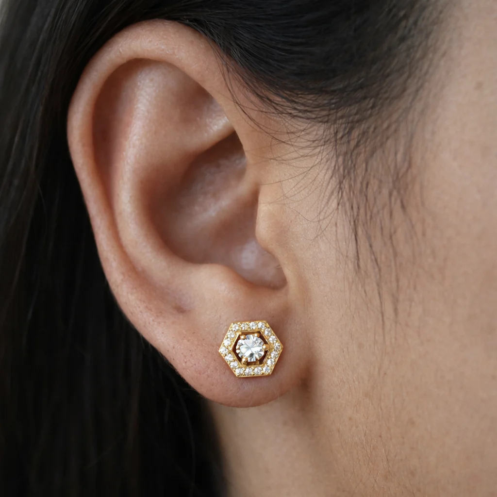 Diamond Octa Studs - Image 2
