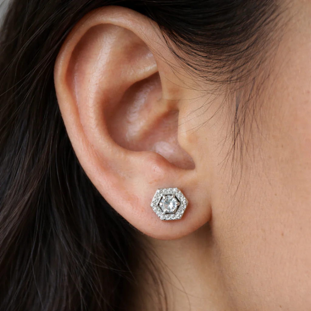 Diamond Octa Studs - Image 4