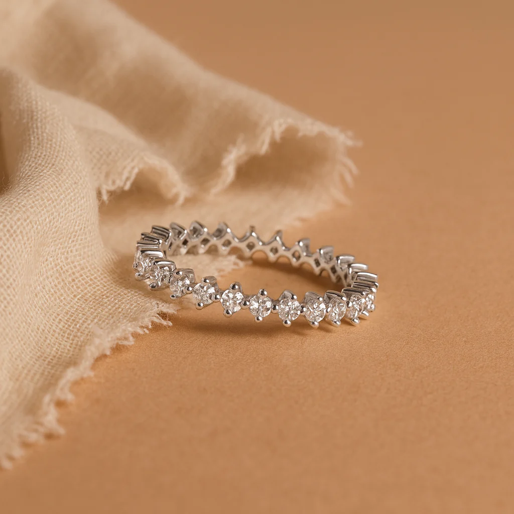 Diamond Prong Eternity Ring - Image 5