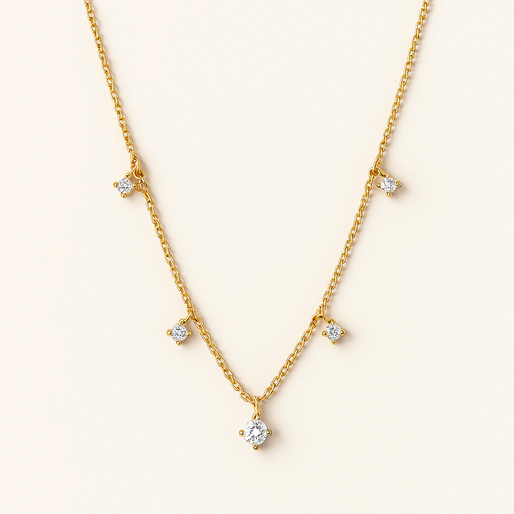 Drop Diamond Necklace - Image 4