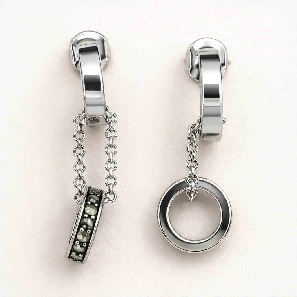 Duality Chain Earrings - Image 2