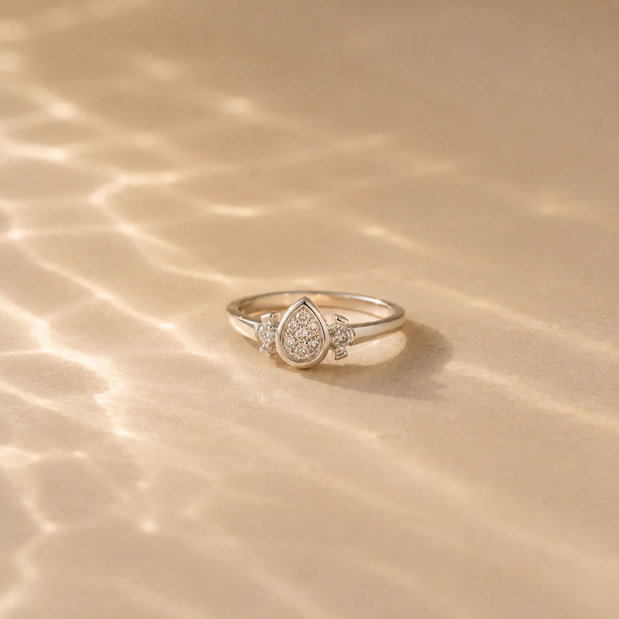 Elara Teardrop Spark Ring - Image 2