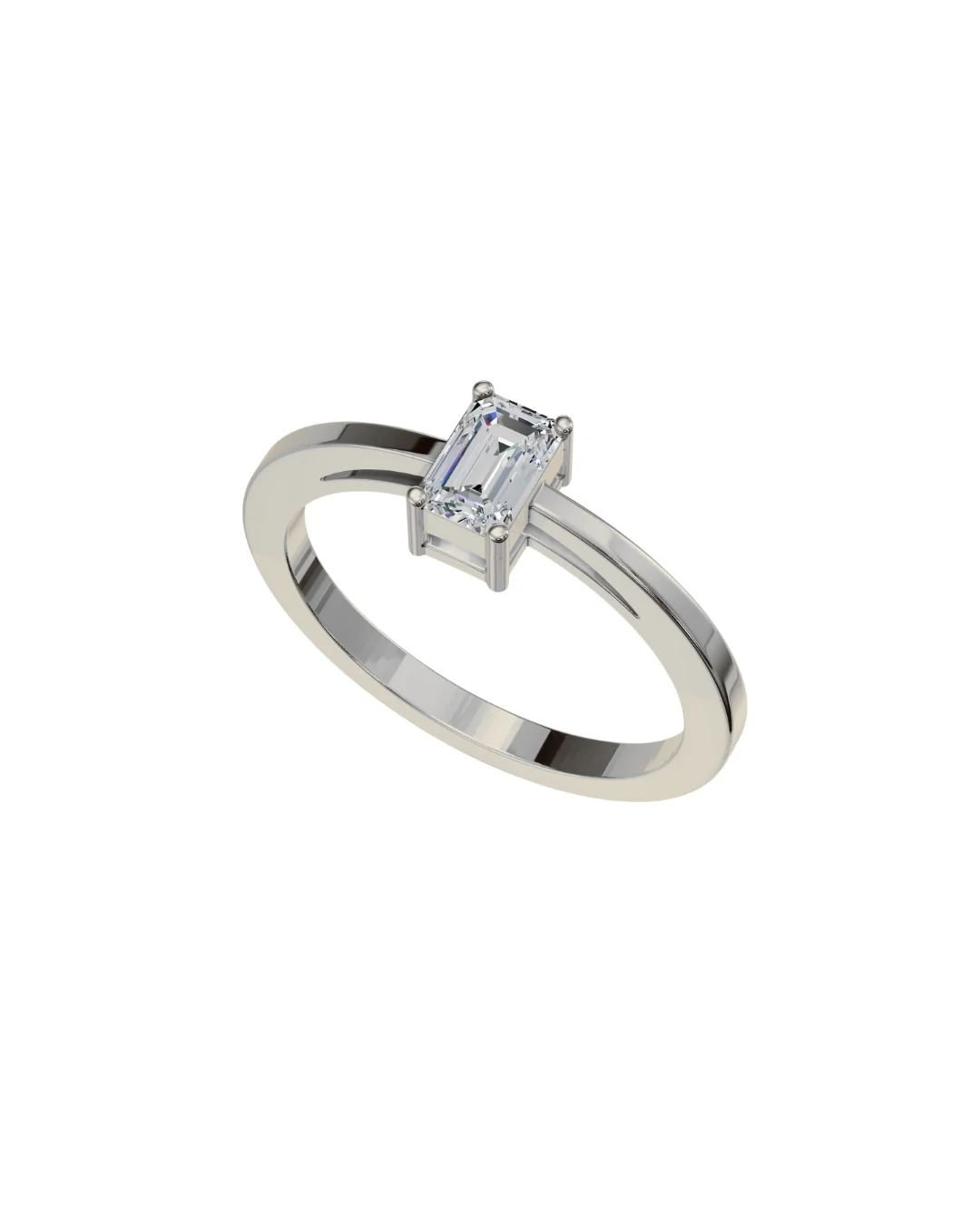 Emerald Cut Diamond Ring - Image 6