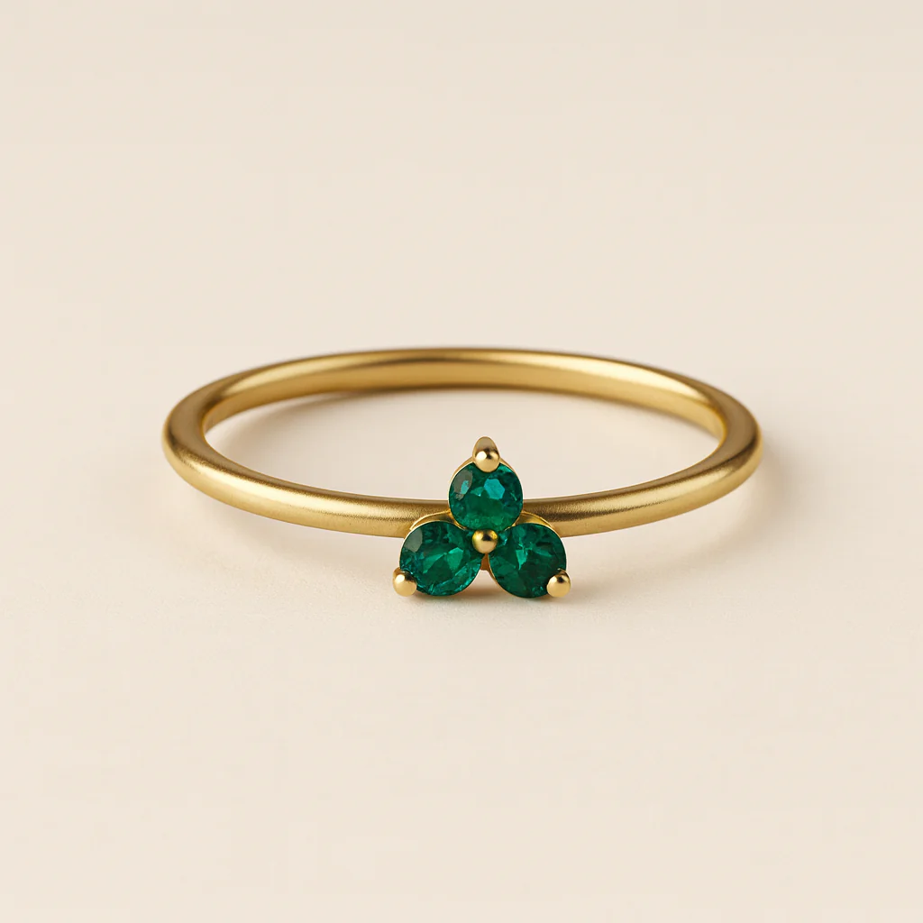 Emerald Trio Ring - Image 6