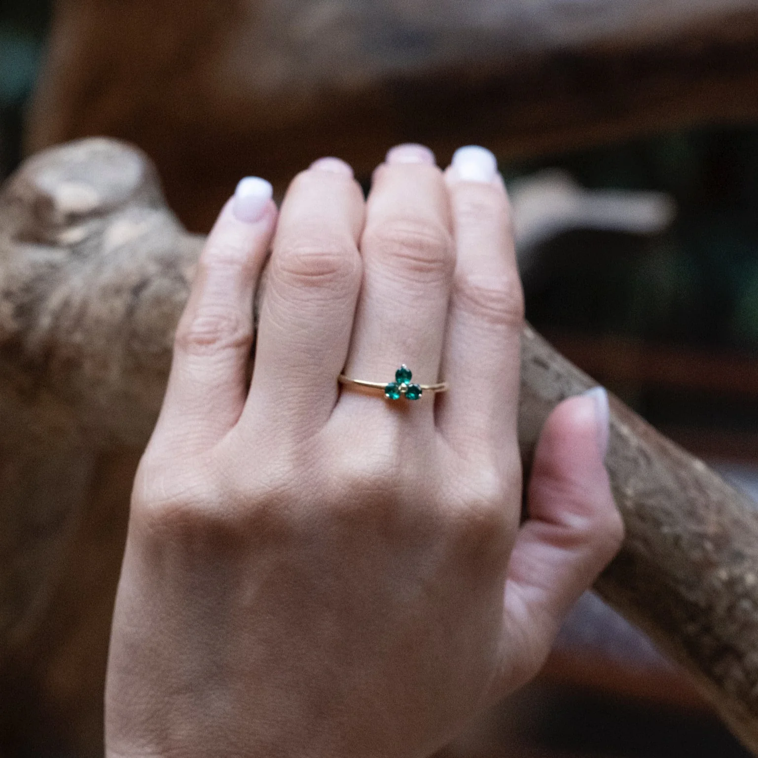 Emerald Trio Ring - Image 7