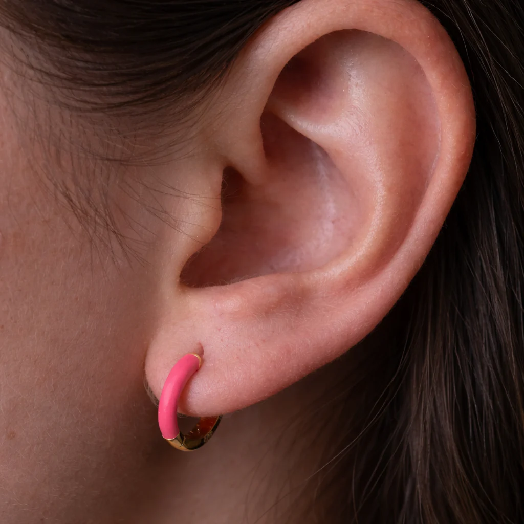 Enamel Small Hoops