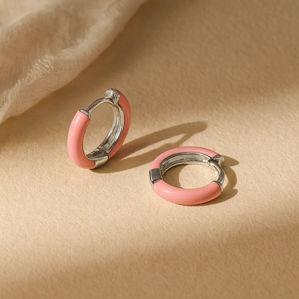 Enamel Small Hoops - Image 4