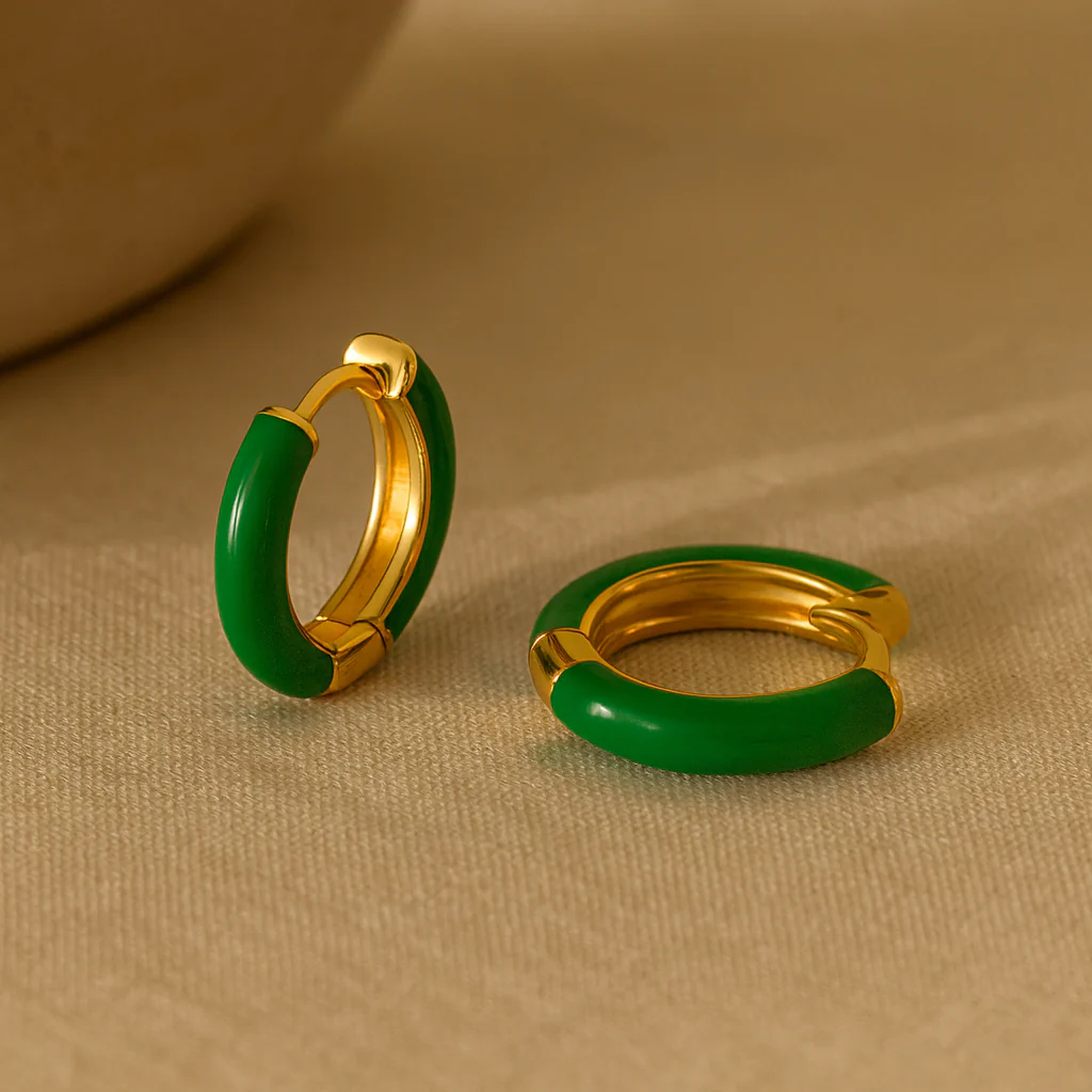 Enamel Small Hoops - Image 5