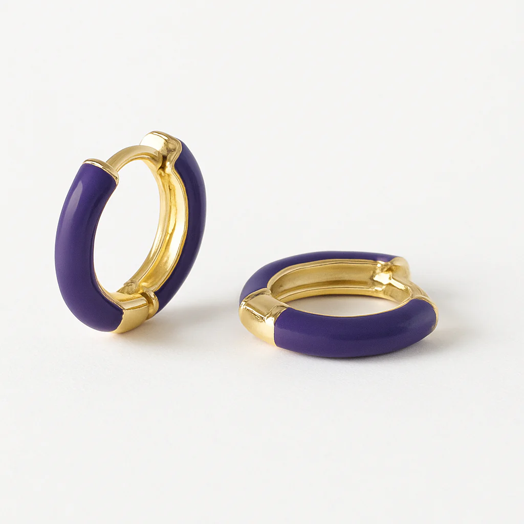 Enamel Small Hoops - Image 7