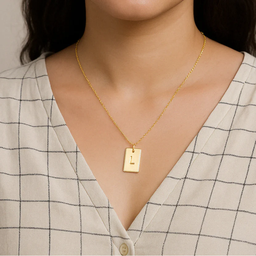 Engraved Bar Necklace - Image 4