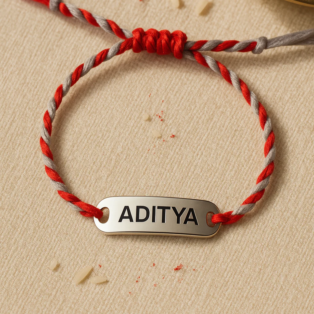 Engraved Bar Rakhi - Image 2