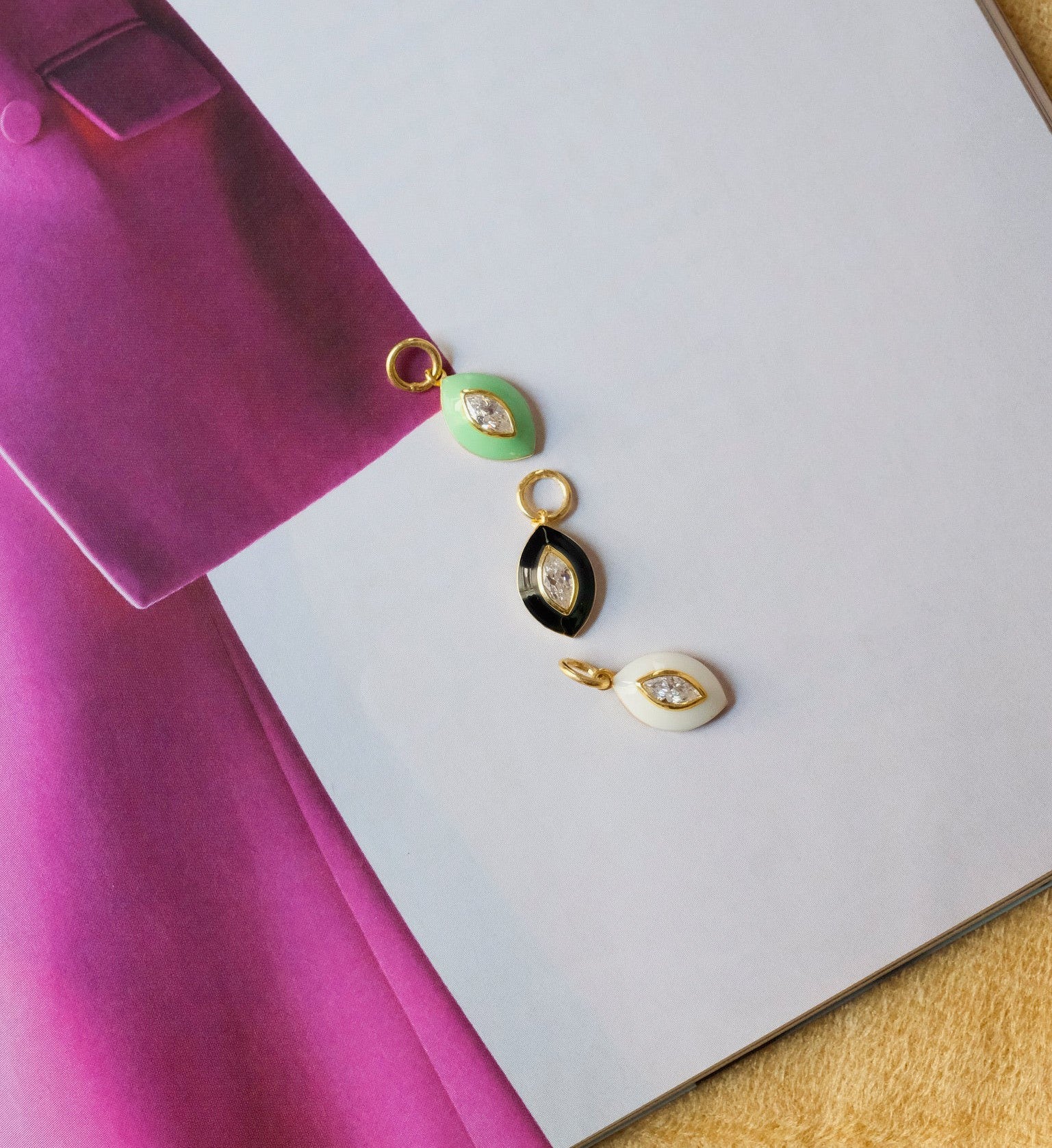 Evil Eye Enamel Charm - Image 2