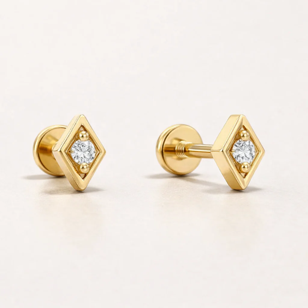 Kite Diamond Studs - Image 5
