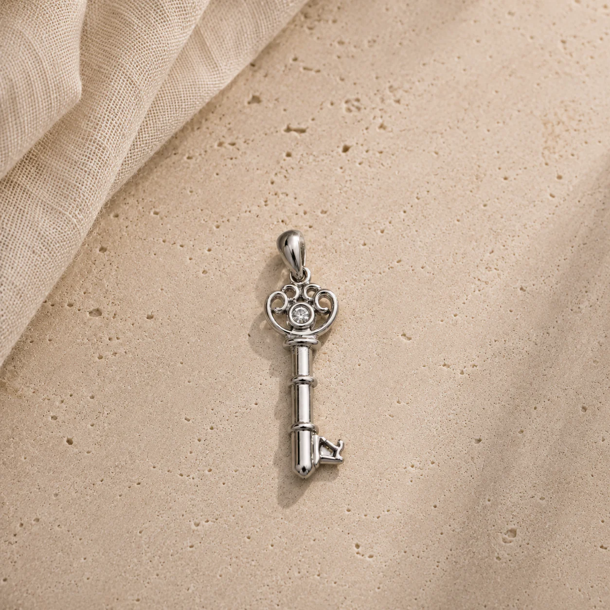 Feather CZ Charm - Image 3