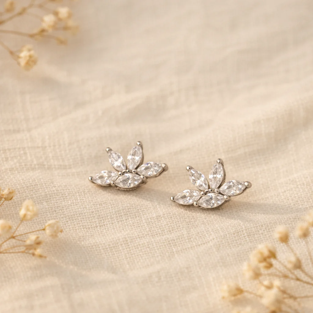 Flora Marquise Studs - Image 2