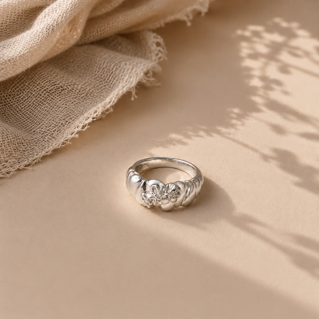 Floral Cluster Statement Ring - Image 3